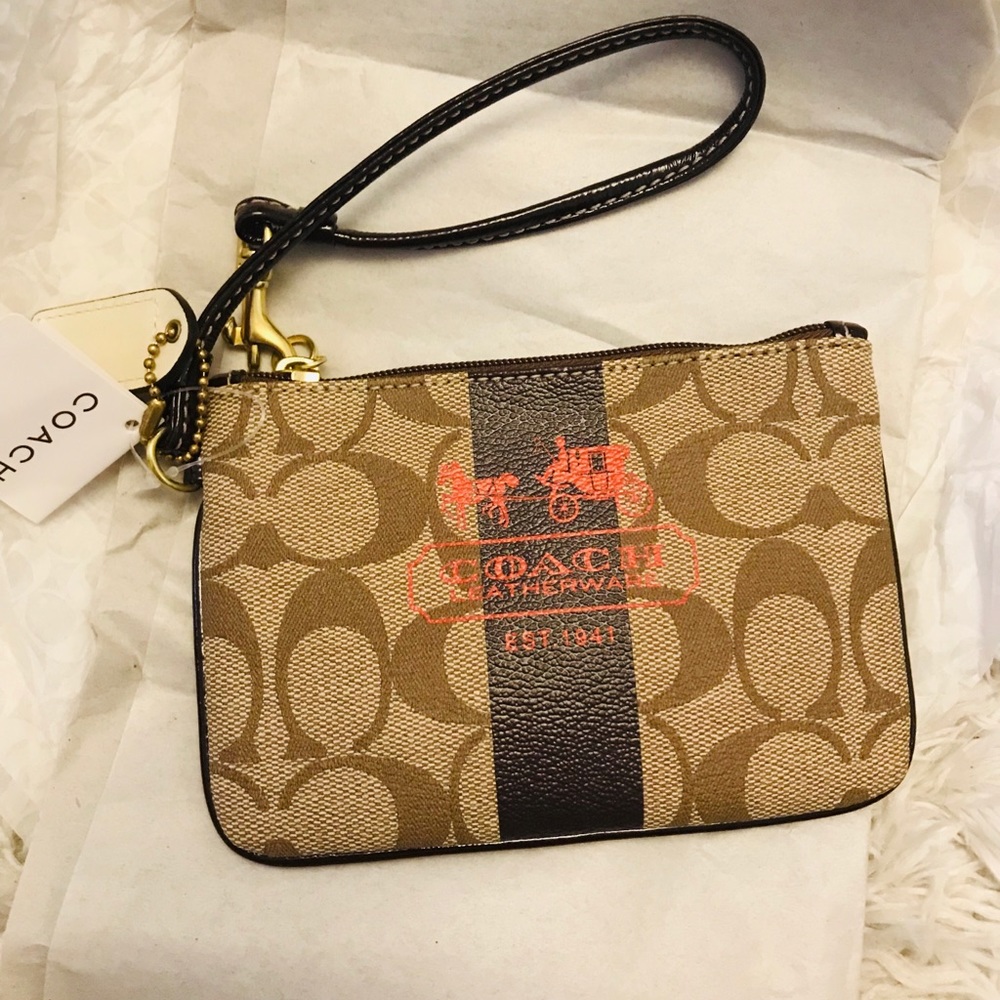 Coach Wristlet in Signature Canvas